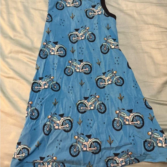 Mayoral Blue Dress with Bicycle Design - Picture 3 of 3